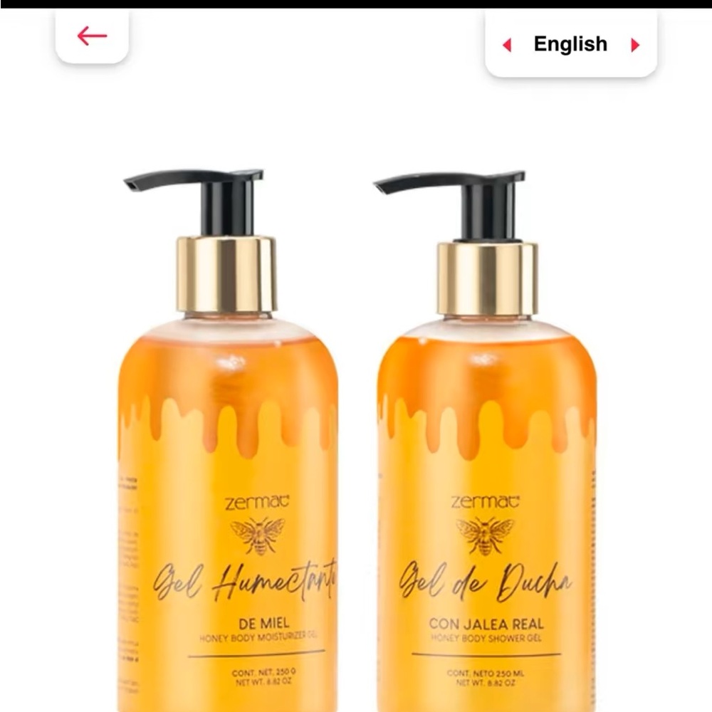 Zermat Honey Body Moisturizer and Shower Gel Set